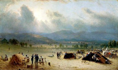 The 7th US Regiment near Frederick, Maryland, 1863 by Sanford Robinson Gifford